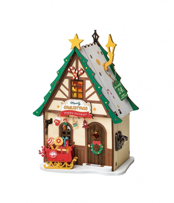 Miniature Christmas House with Lights