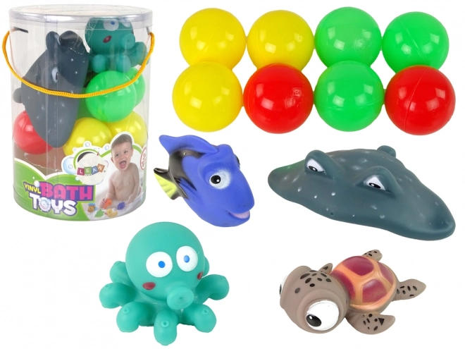 Rubber Bath Toys Set