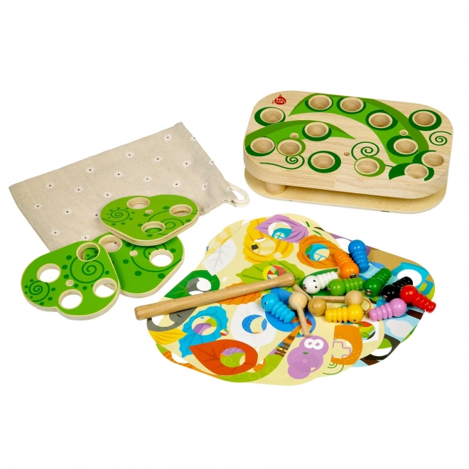 Catch the Caterpillars - Wooden Motor Skills Game with Magnets