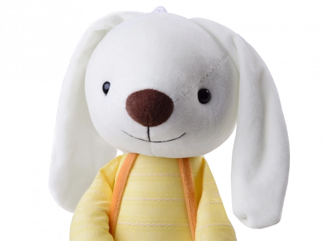 Plush Rabbit in Overalls Toy – Yellow