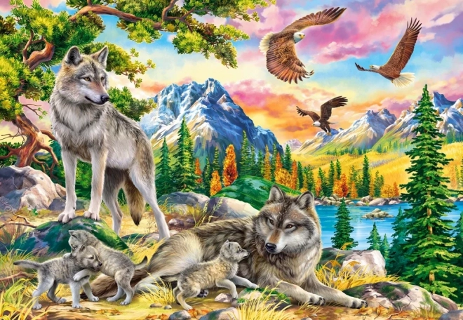 Wolf Family Jigsaw Puzzle 1000 Pieces