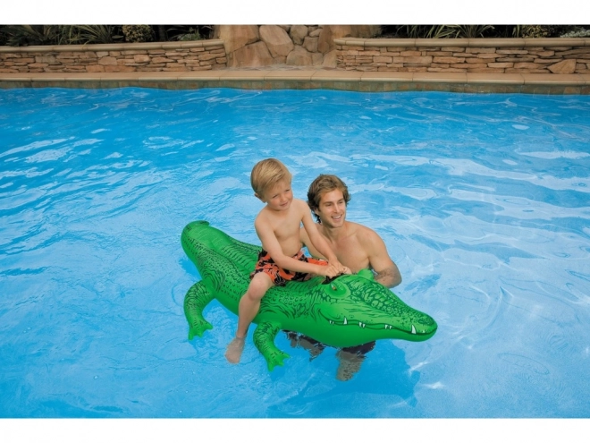 Inflatable Alligator Mattress for Swimming