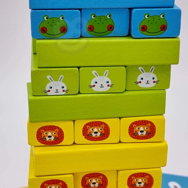 Wooden Game Jenga Animals TOOKY TOY