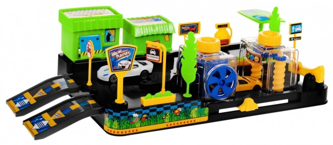 Car Wash Playset for Kids 3+ with Assemble Yourself and 2 Cars