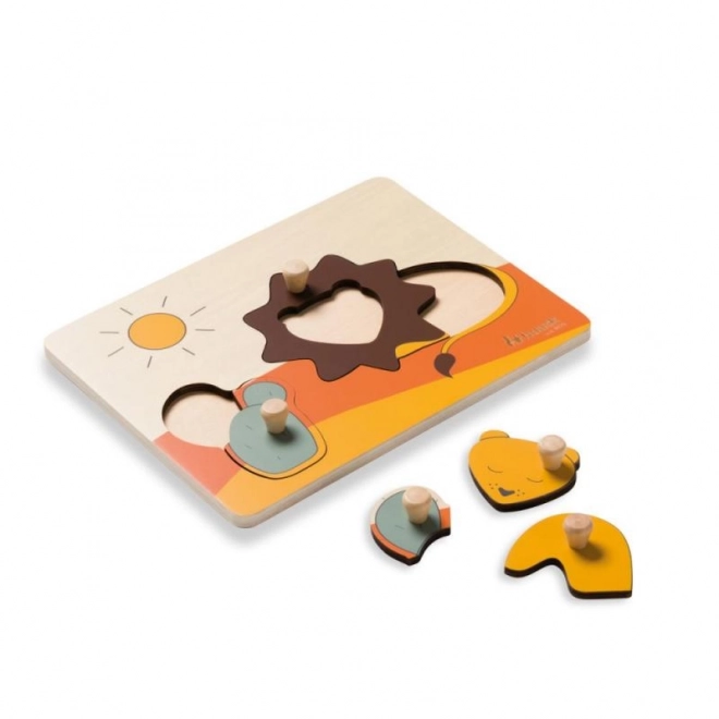 Wooden Puzzle with Handles for Kids