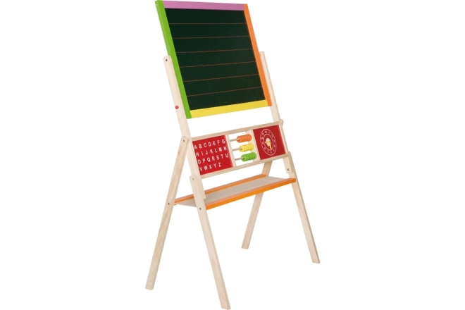 Wooden 2-in-1 Art Easel with Magnetic and Chalkboard