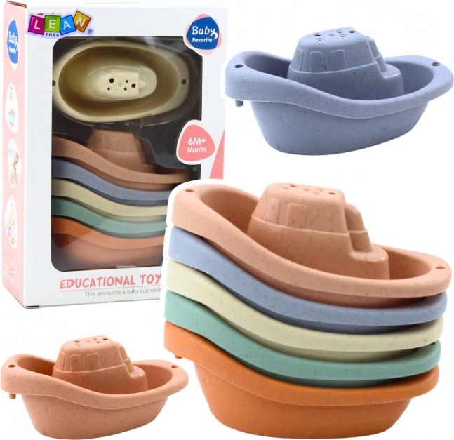 Set di barchette pastello da bagno per bambini