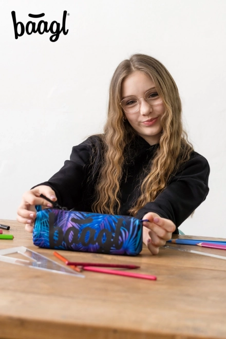 Baagl Student Pencil Case with Palm Design