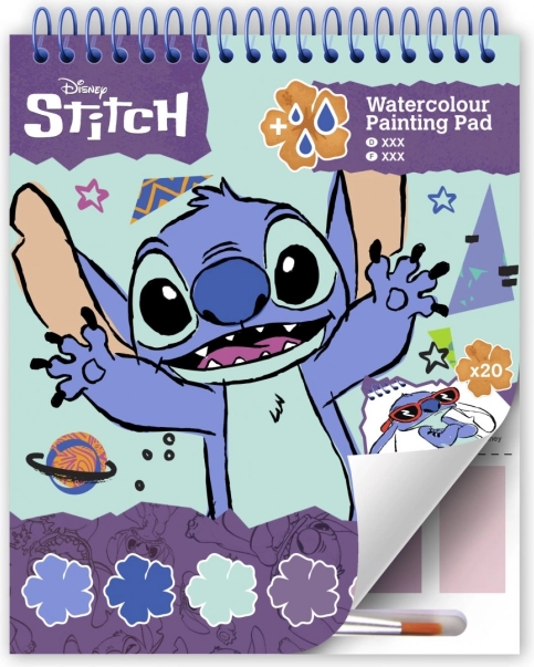 Bloc de coloriage et peintures Lilo et Stitch