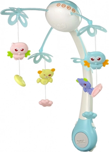 Crib Mobile with Projection Light and Remote Control Blue