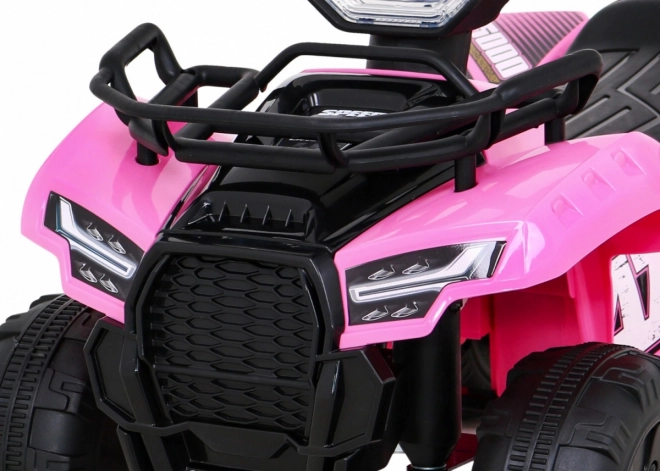 Kids' Pink Quad Ride-on with MP3 and LED Lights