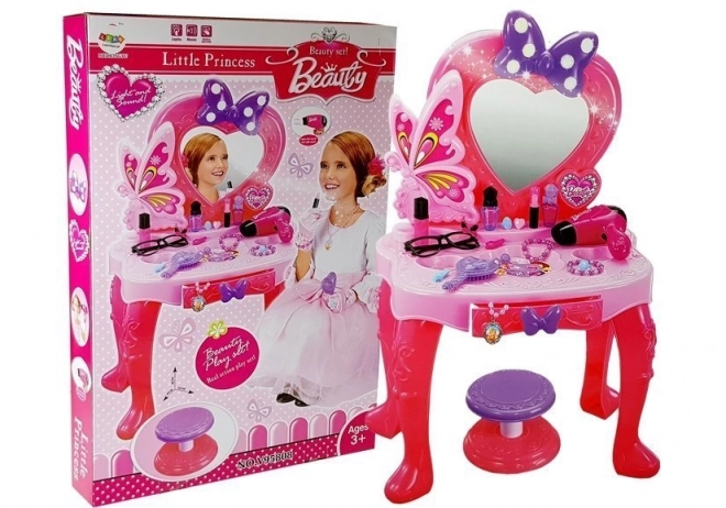 Beauty Vanity Set for Girls With Mirror and Accessories