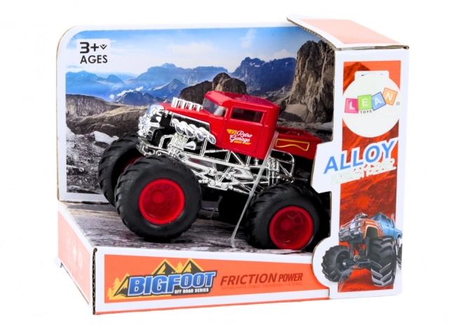 Friction-Powered Red Off-Road Vehicle Toy