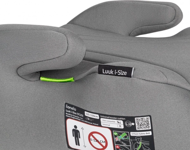 Lionelo Car Booster Seat Luuk i-Size 125-150 cm Grey