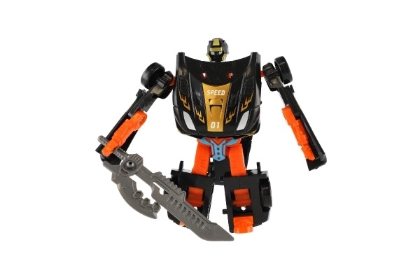 Transformer Toy Car Robot 14cm Black