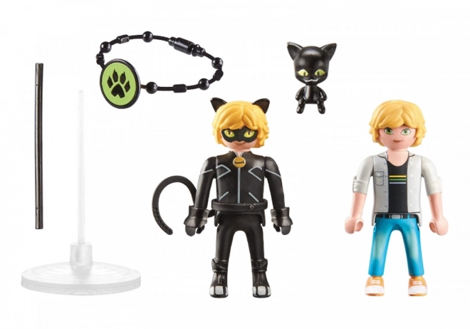 Playmobil Miraculous Adrien & Cat Noir Figures Set