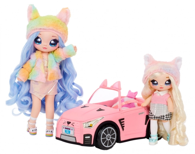 Na! Na! Na! Surprise Plush Pink Convertible Car Cat Design