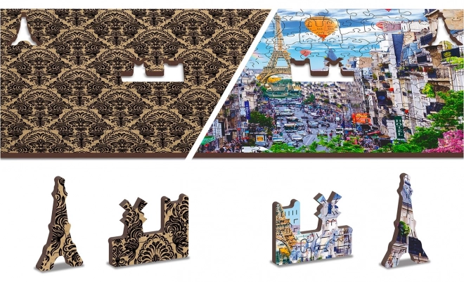 Wooden City Wooden Puzzle Bustling Paris 2-in-1, 150 Pieces