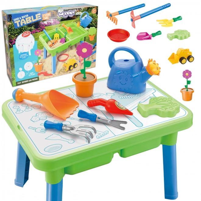 Woopie Water Table and Sandbox 2-in-1 with Accessories