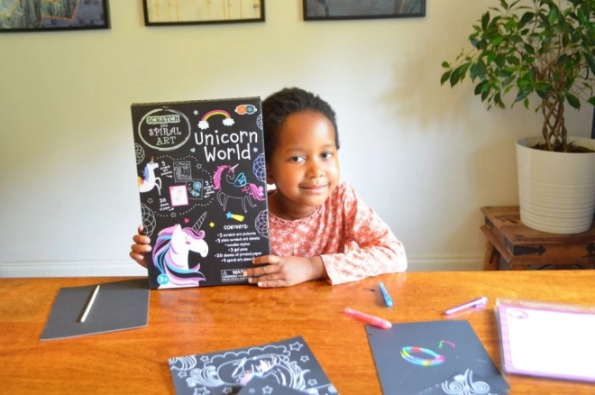 Unicorn Scratch Art and Spiral Art Set