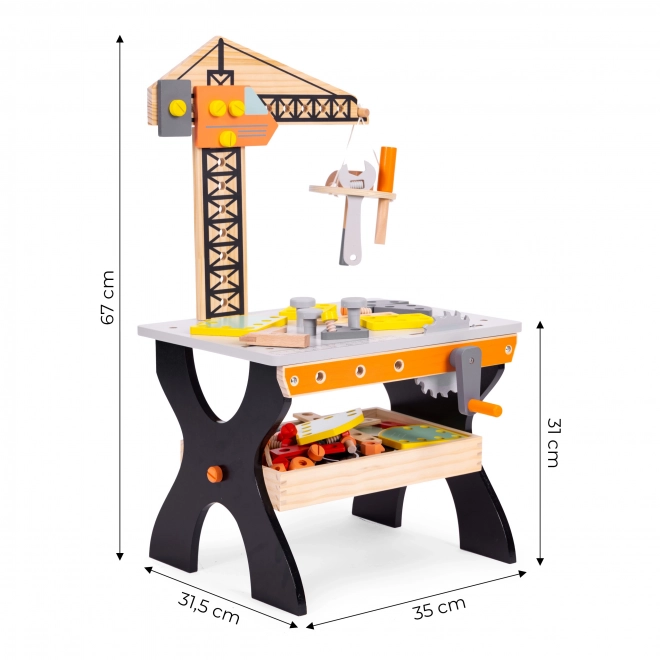 Wooden Workshop Tool Table for Children