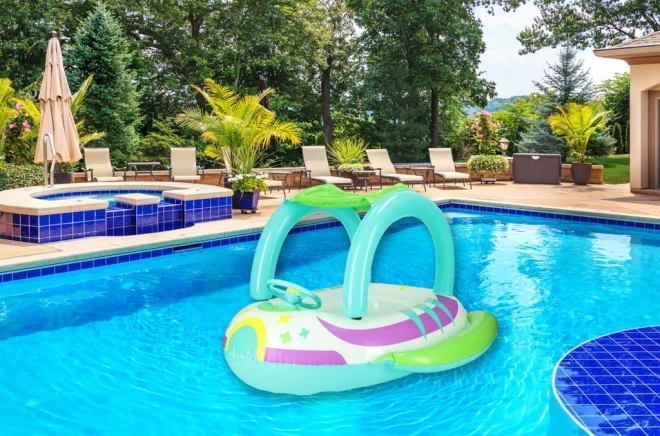 Inflatable Swim Ring with Steering Wheel