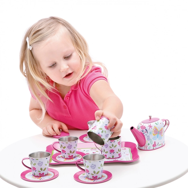 Bino Children's Pink Tea Set