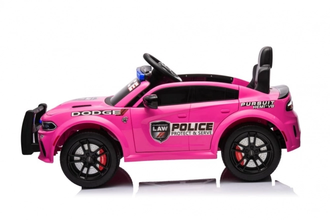 Pink Dodge Charger Ride-On Police Car