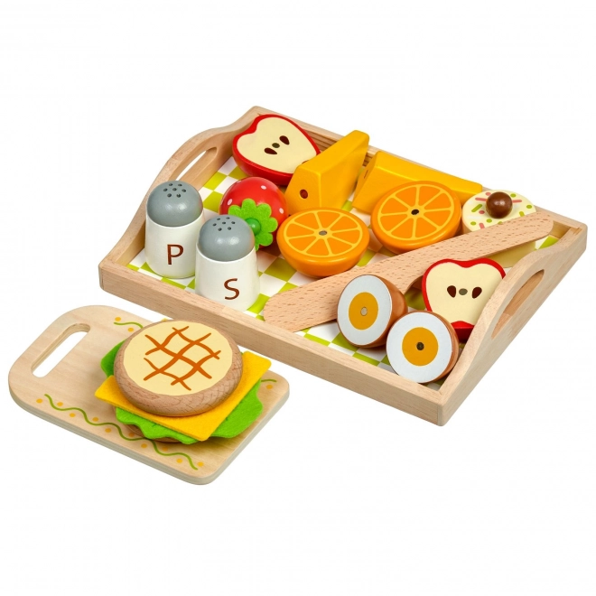 Wooden Breakfast Tray Set With Magnets