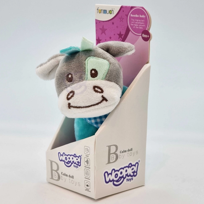 Osso di peluche sensoriale con fischietto Woopie