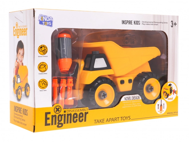 Construction Dump Truck Toy with Screwdriver and Bits