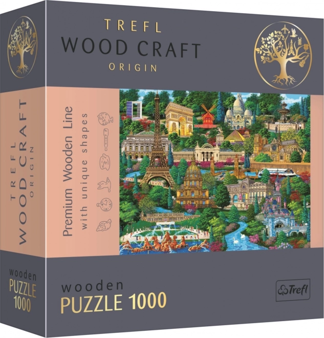 Wood Craft Origin France Famous Landmarks Puzzle 1000 Pieces