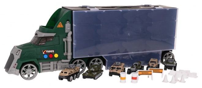 Military Truck Set with Launcher and Toy Cars