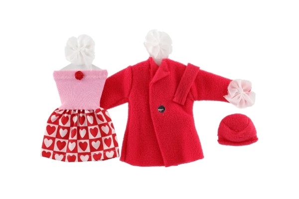 Doll Dress Set with Coat and Hat