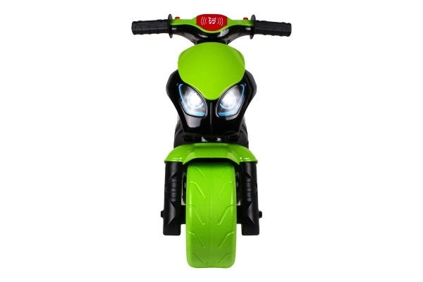 Balance Bike Motorcycle Green-Black with Light and Sound