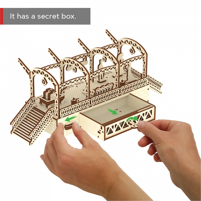 Wooden Railway Station 3D Puzzle