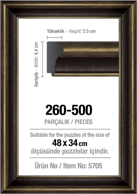 Art Puzzle Frame 48x34cm Black