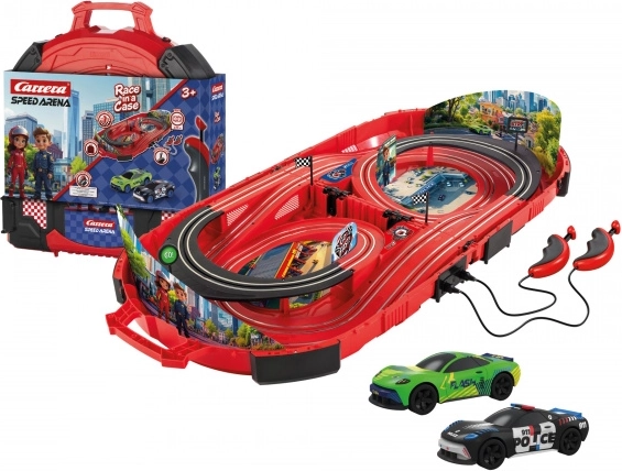 Carrera Speed Arena police slot car track in case 2.77 m