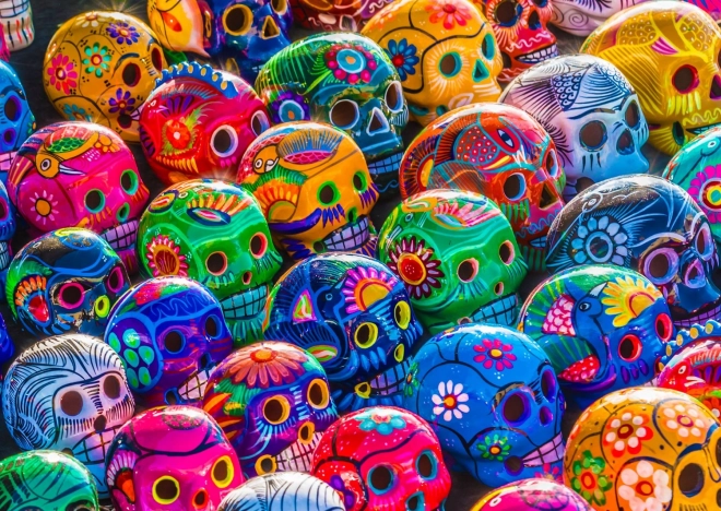 Enjoy Puzzle Colorful Skulls 1000 Pieces