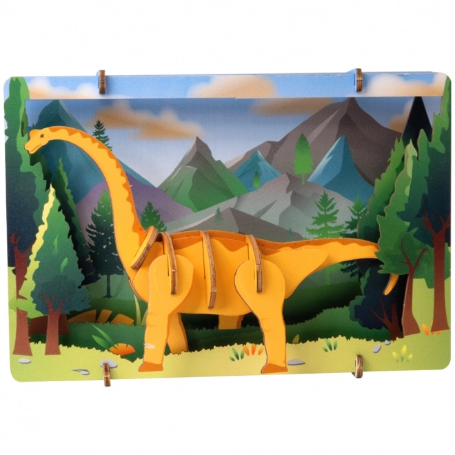 3D Wooden Puzzle Brontosaurus