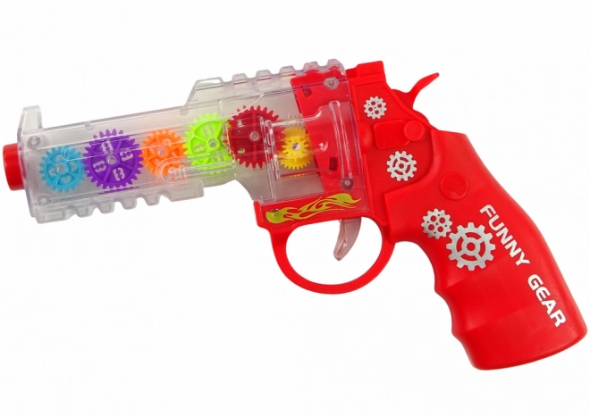 Red Interactive Light and Sound Toy Gun