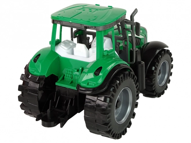 Green Tractor with Red Trailer Friction Drive