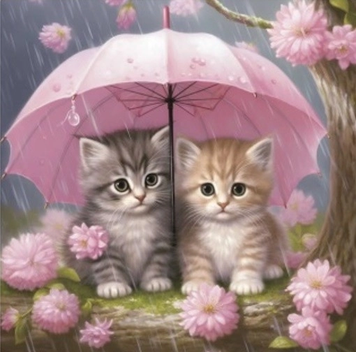 Diamond Painting - Two Cats