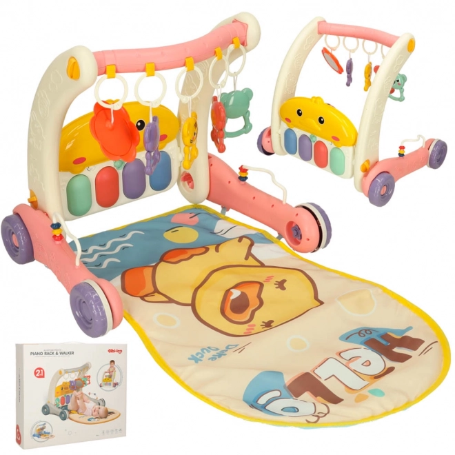 Educational Mat Walker and Piano Set 2-in-1 by Bibi-inn Pink