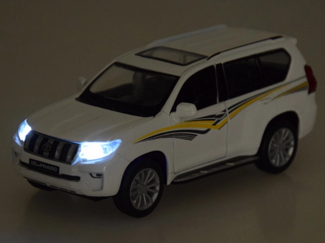 Toyota Land Cruiser Prado Metal Model SUV with Lights and Sound