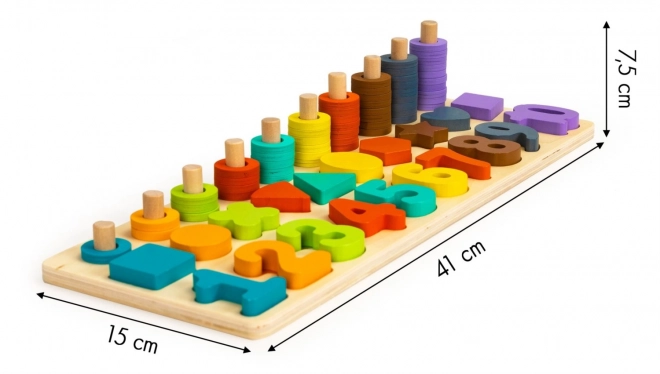 Ecotoys Wooden Inserting Abacus 3-in-1