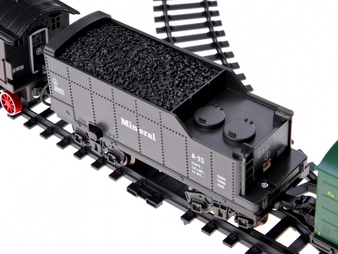 Electric Train Set with Smoke and Sound Effects