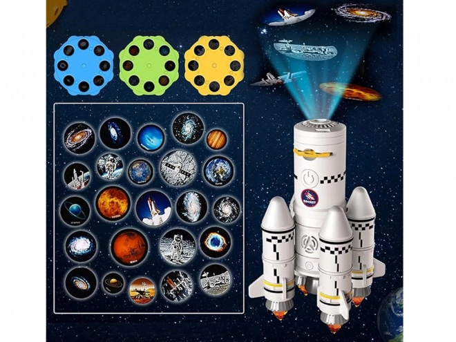 Space Station Rocket Shuttle Projector Set with Figures