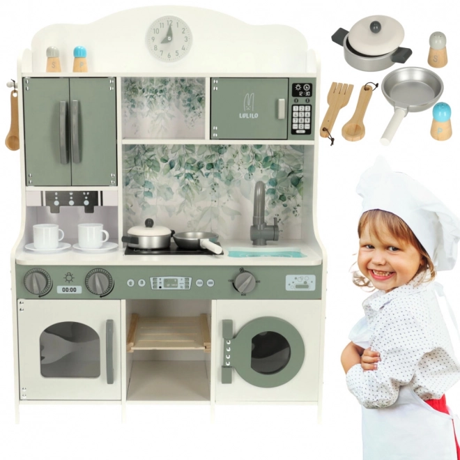 Cucina in legno MDF Lulilo con Espresso 85cm