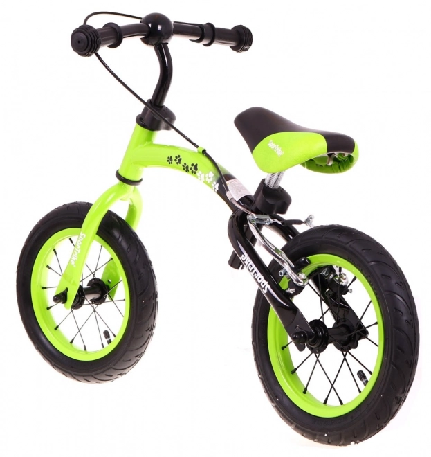 Children's Balance Bike Green with Convertible Frame